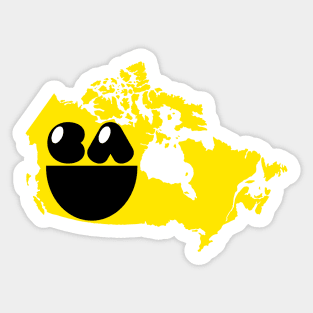 Canada Happy Places and Faces - Canada Smiling Face Sticker